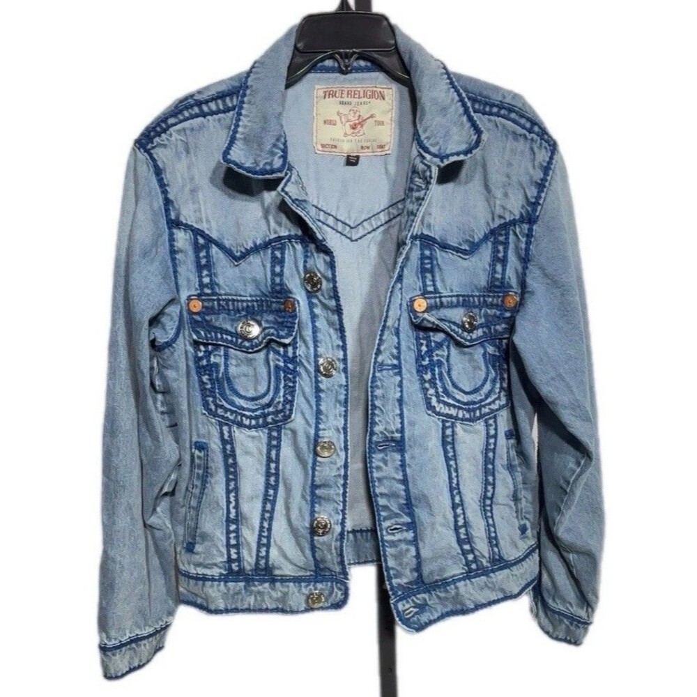 True Religion Oversize Rope Stitch Jimmy Jkt Rocky Point Light Wash Size Small